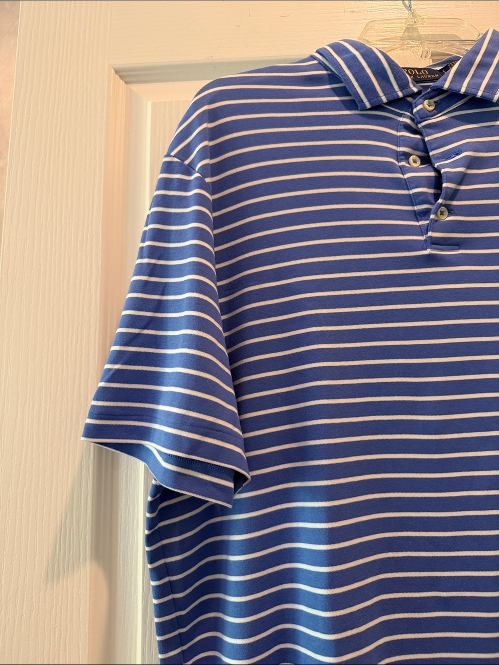 Polo by Ralph Lauren Royal Blue & White Striped Polo - Picture 3 of 11